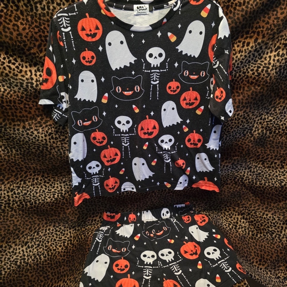 Halloween Pajama Set w/Shorts (L)